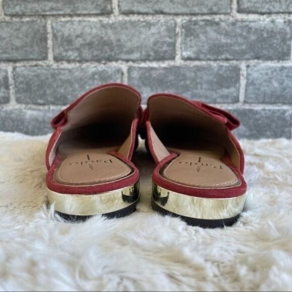Linea Paolo Red Suede Folded Mules 5.5 - Picture 3 of 10